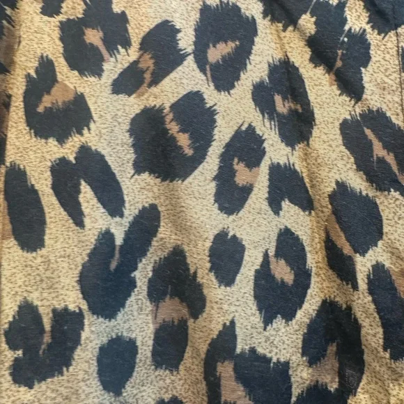 Dennis Basso Vintage Silk blend Leopard Swing Coat size Large - Picture 6 of 6